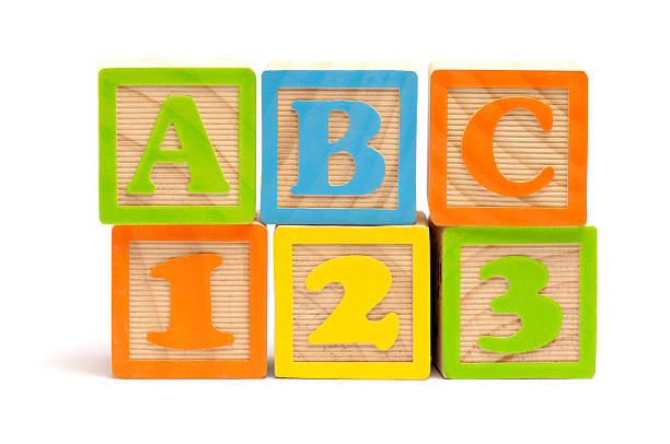 Alphabet blocks isolated on white.